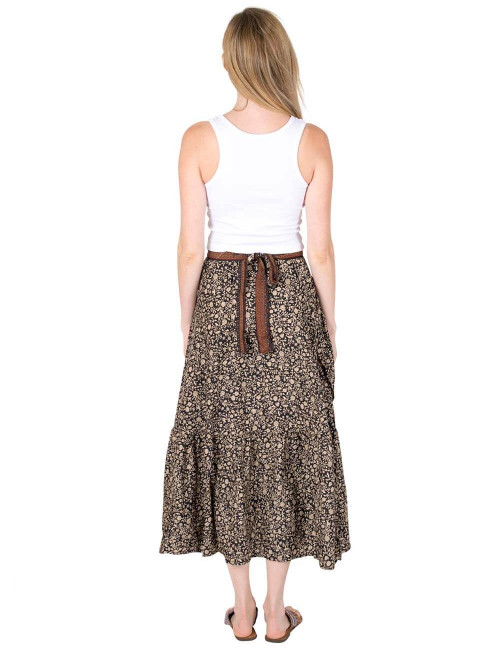 silk-silk-spring-stamped skirt