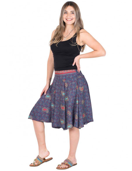 falda-hippie-style-seda-estampada-azul-verano
