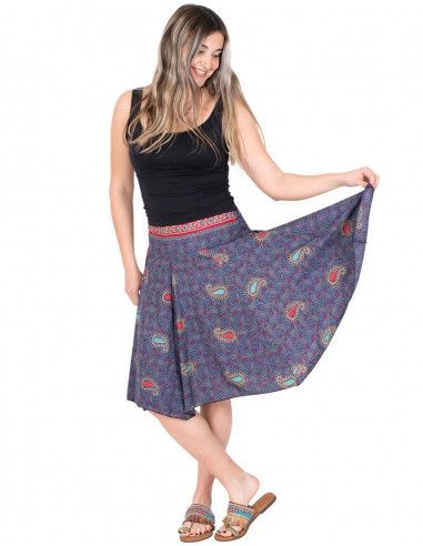 falda-midi-seda-estampada-azul-verano