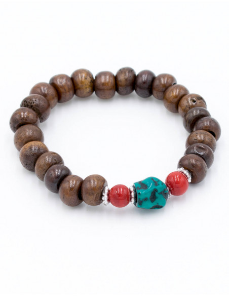 pulsera-hueso-marron-ajustable-playa