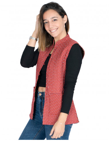 chaleco-reversible-ceñido-mujer-estampada