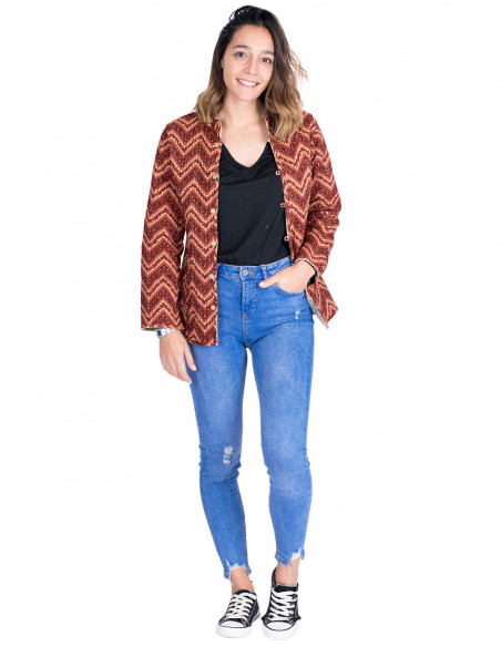 Two-tone lightweight jacket