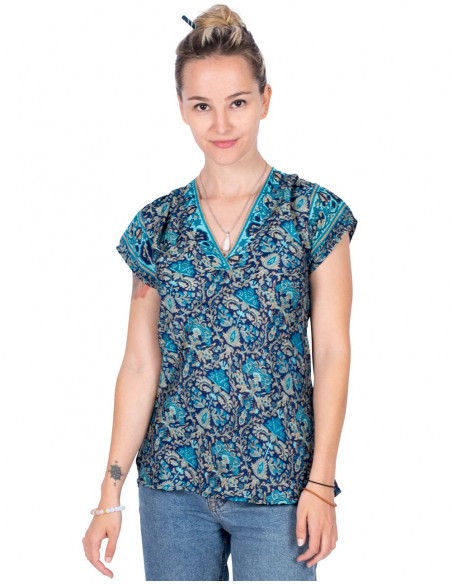 camiseta-estampada-seda-pequeñas-cortas