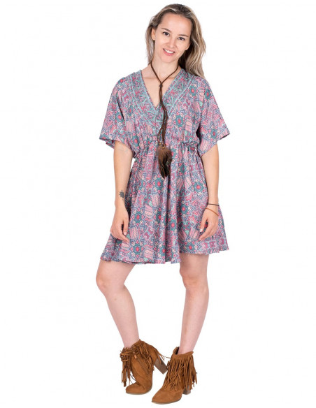 Printed Hippie Dress