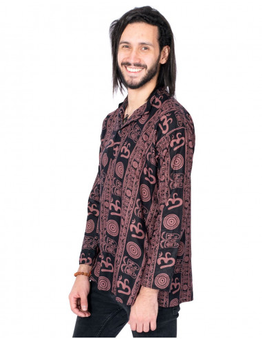 Burgundy Ethnic Shirt