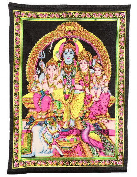 God Shiva Family Tapestry