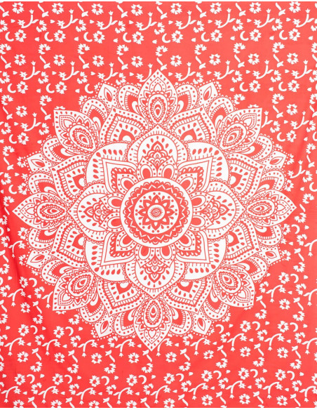 Red bedspread