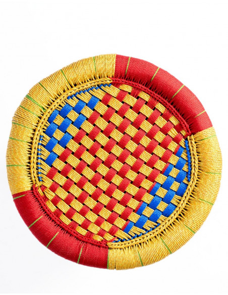 Handwoven Bamboo Stool - Exclusive Indian Design - 40 cm High