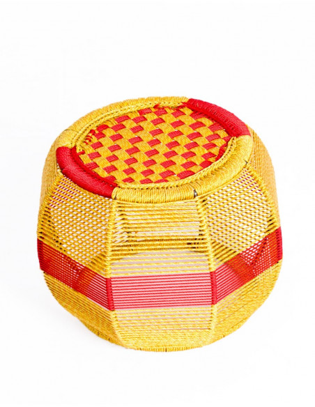 Round Nylon Rope Stool - Handmade in India - Unique and Comfortable Style