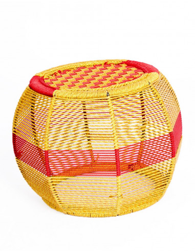 taburete-metal-tejido-amarillo-rojo