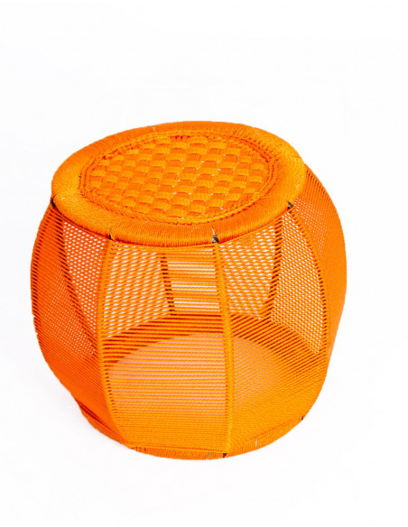 Round Nylon Rope Stool - Handmade in India - Unique and Comfortable Style