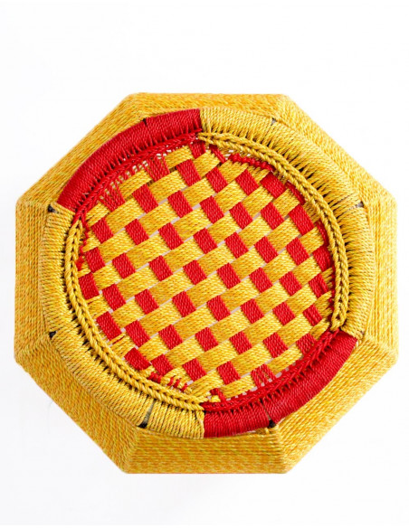 Round Nylon Rope Stool - Handmade in India - Unique and Comfortable Style