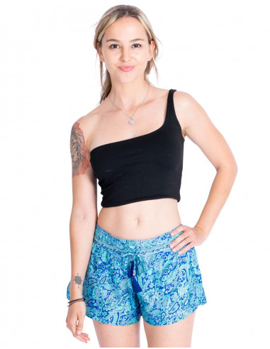 pantalon-corto-celeste-playa-mujer