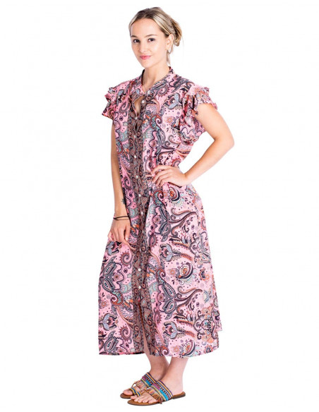 vestido-midi-mujer-verano-rosa