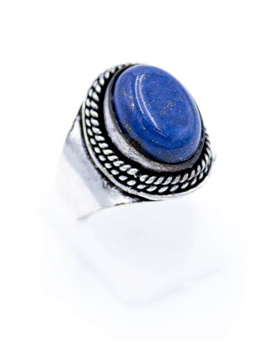 anillo-plateado-piedra-mineral-azul