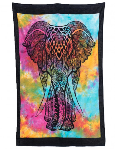 Multicolor Elephant Tapestry