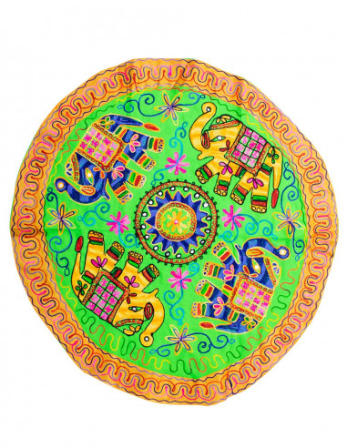 Round Tablecloth or Tapestry with 4 Elephants