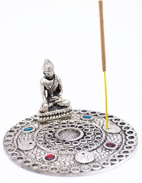 estatua-portainciensos-metal-redonda-budha