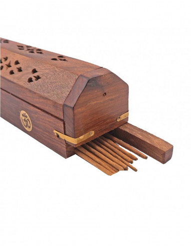 Wooden Coffin Incense Holder