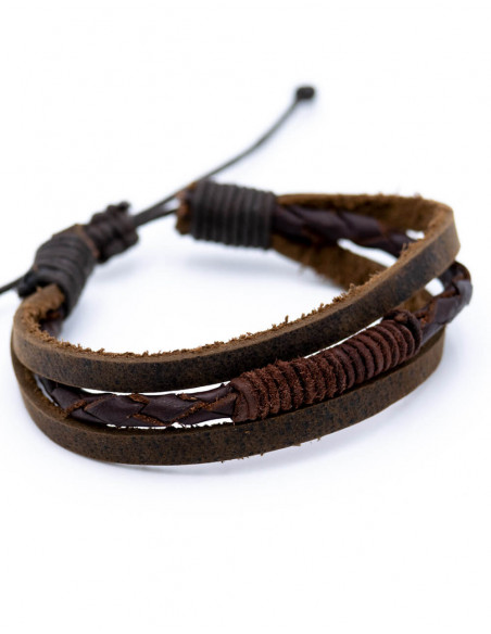 Triple Imitation Leather Bracelet
