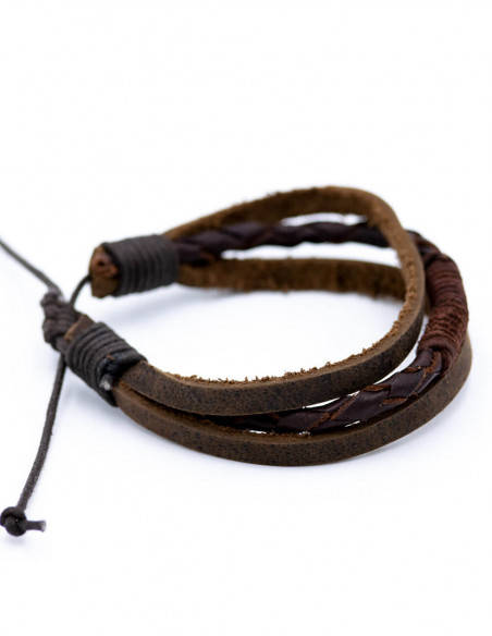 Triple Faux Leather Bracelet