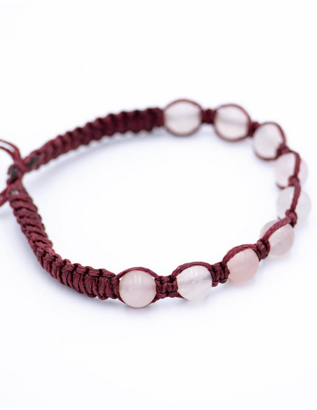 Macrame Bracelet with Rose Quartz