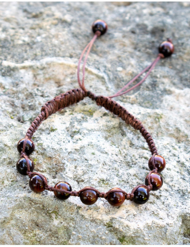 Tiger's Eye Macrame Bracelet