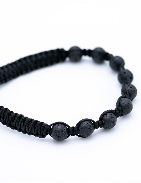 Volcanic Rock Macrame Bracelet