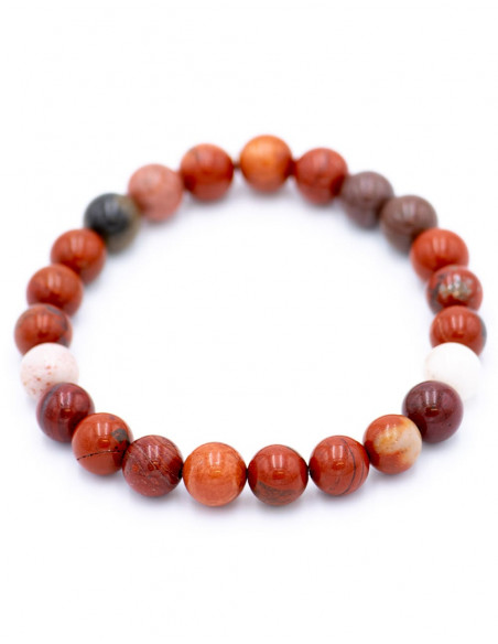 Pulsera-piedra-mineral-jaspe-rojo-proteccion