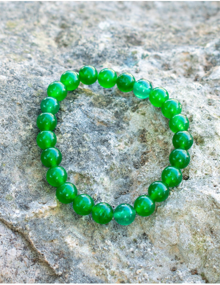 Green Jade Elastic Bracelet