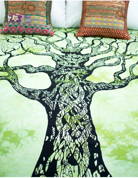colcha-algodon-verde-arbol-de-la-vida