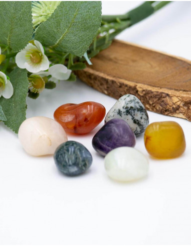 Bag with 7 Chakra Stones