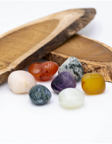 Bag with 7 Chakra Stones
