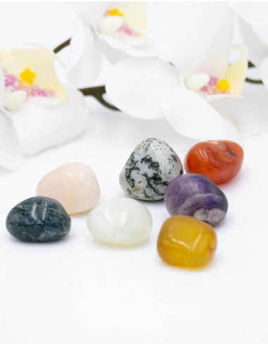 Bag with 7 Chakras Stones
