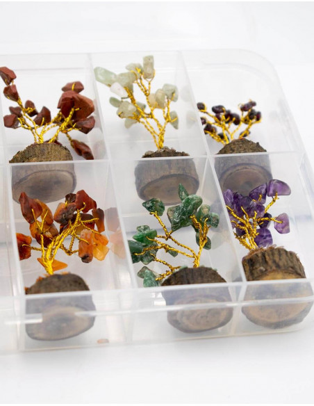 Pack of 12 Mineral Stone Trees