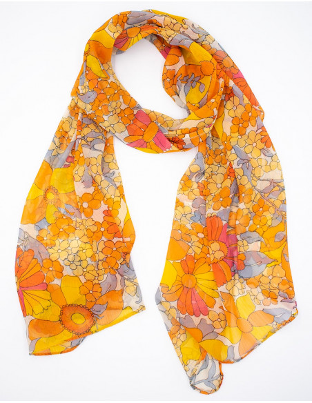 pañuelo-chiffon-rectangular-naranja-estampado