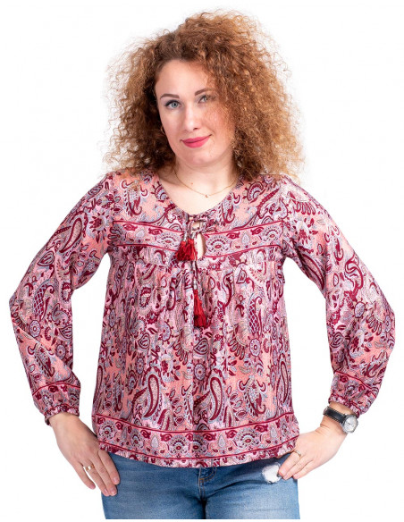 camiseta-estilo-hippie-estampada-tonos-rosas