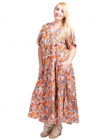 Wide Silk Dress