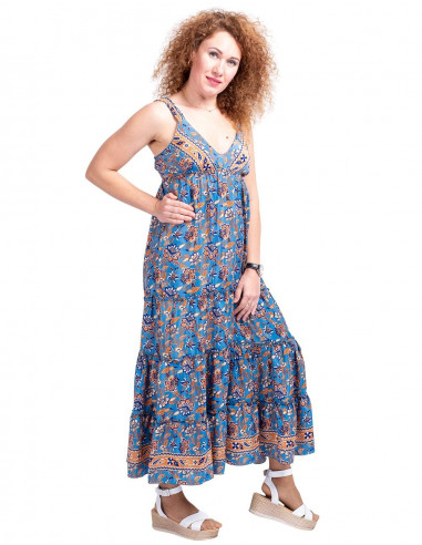 vestido-largo-seda-mangas-amplias-azul