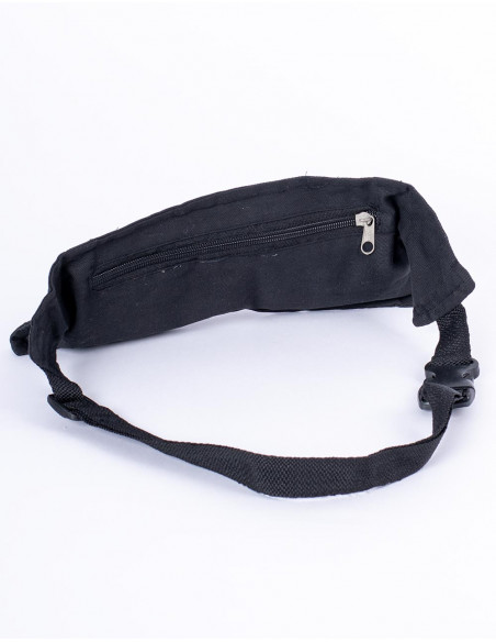 riñonera-negra-unisex-con-cremallera