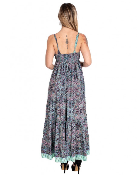 vestido-largo-verano-talla-amplia-verde-dibujos-celestes