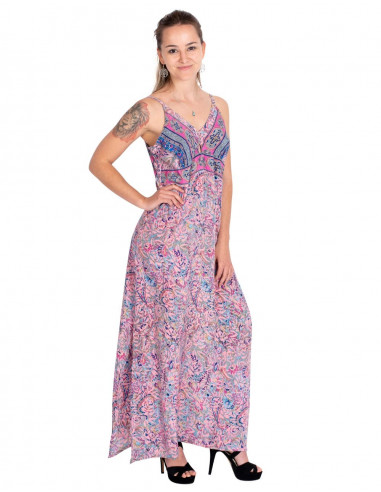 vestido-entallado-mujer-verano-rosa