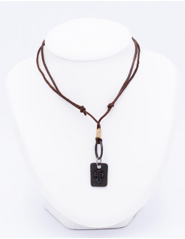 Faux leather collar