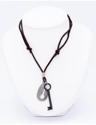 imitation leather necklace