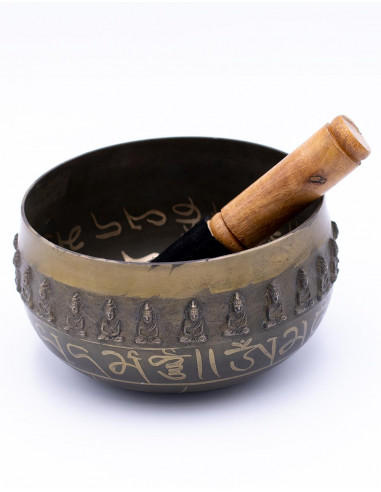 Carved Tibetan Singing Bowl