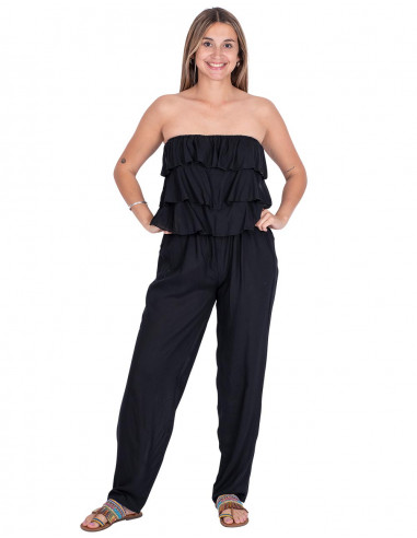 Black Jumpsuit Strapless