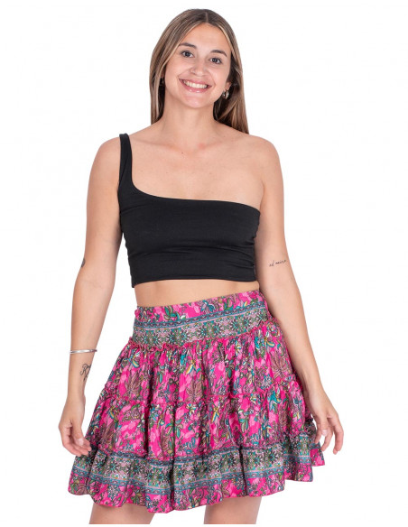 falda-corta-rosa-con-volantes-mujer