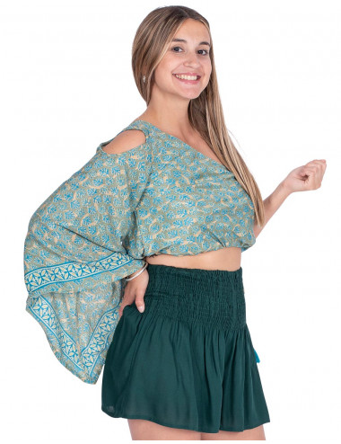 short-falda-verde-con-goma