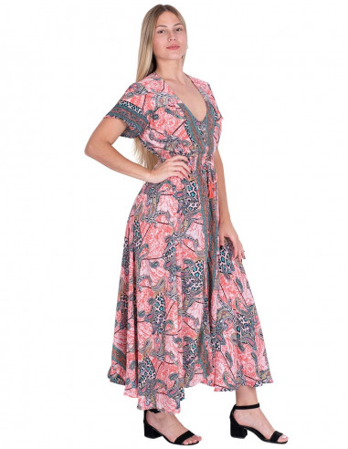 vestido-largo-con-mangas-cortas-rosa