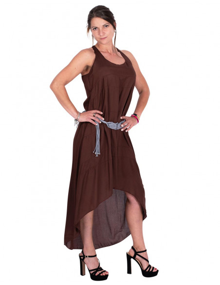 vestido-hippie-marron-sin-mangas